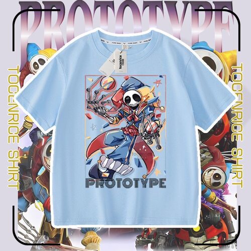 游戏poppy playtime prototype 男女童夏季短袖t恤儿童休闲上衣服