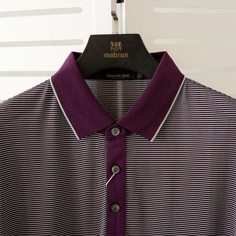 翻领polo衫短袖真丝薄夏季kinloch1868英国品牌男装