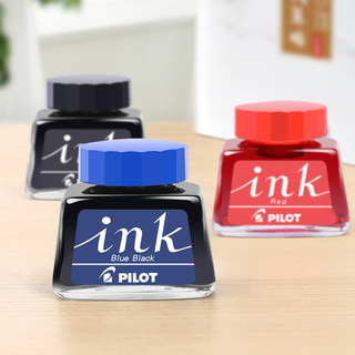 日本PILOT百乐INK-30墨水30ML非碳素不堵笔红蓝黑色墨水 钢笔用