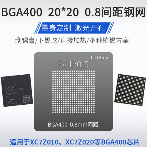 BGA400芯片XC7Z010植锡网钢网