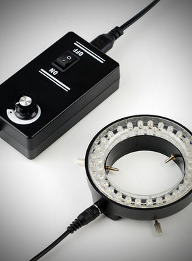 黑色LED环形灯 体视显微镜环形光源 显微镜环形灯管照明 亮度可调