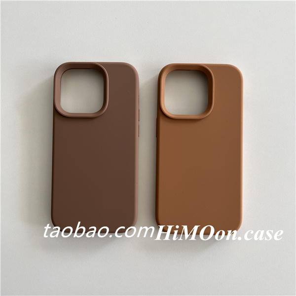 适用苹果14手机壳液态硅胶复古