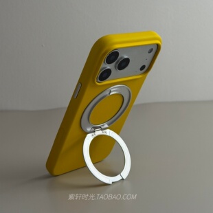 高档岩砂360°金属支点磁吸壳适用iPhone16pro苹果17promax小米17手机壳17pro红米K90不沾指纹亚克力硬壳防摔