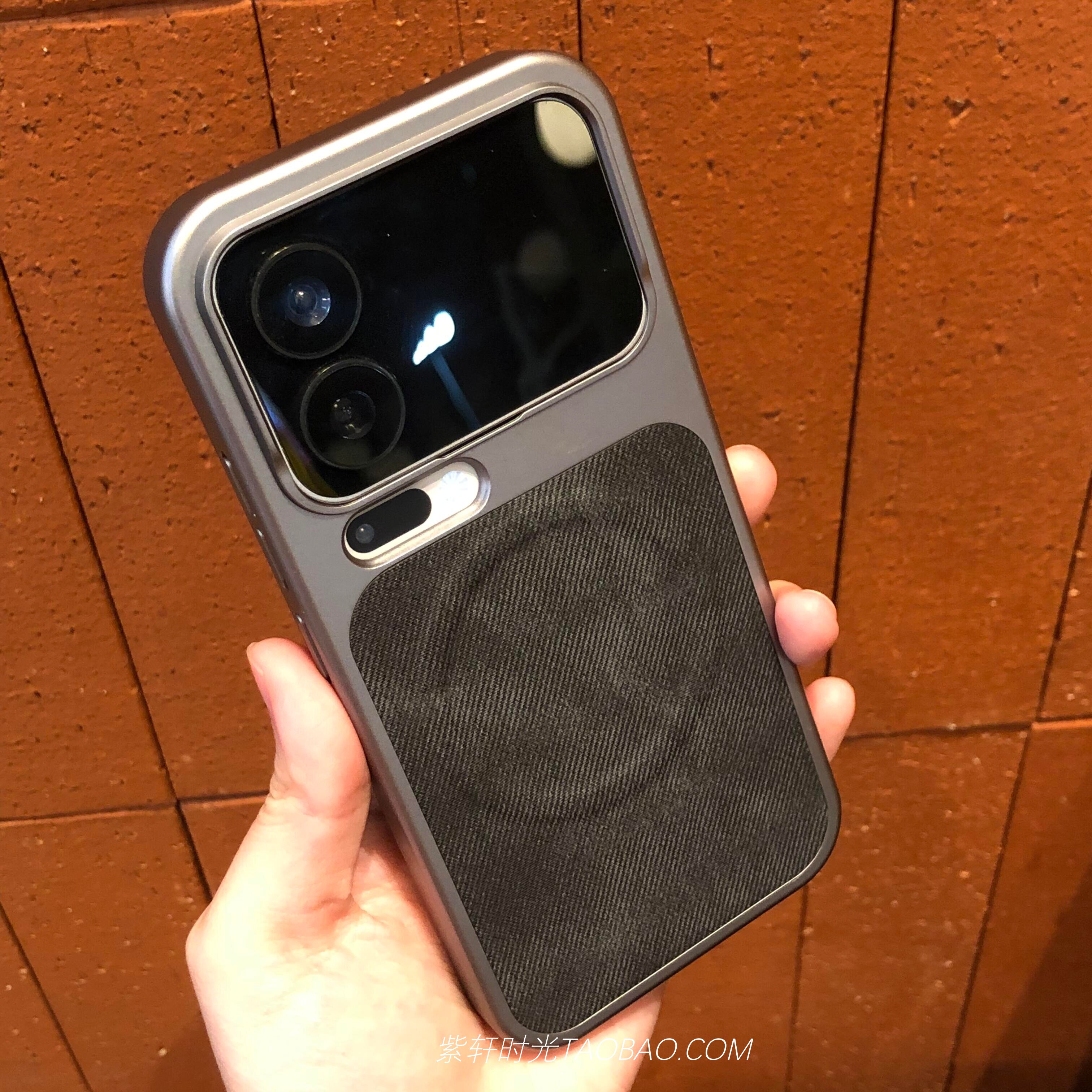 秒变苹果17复古港风水洗牛仔纹防滑适用小米17pro手机壳磁吸充电17promax红米K90电镀钛灰色磨砂硬壳不沾指纹