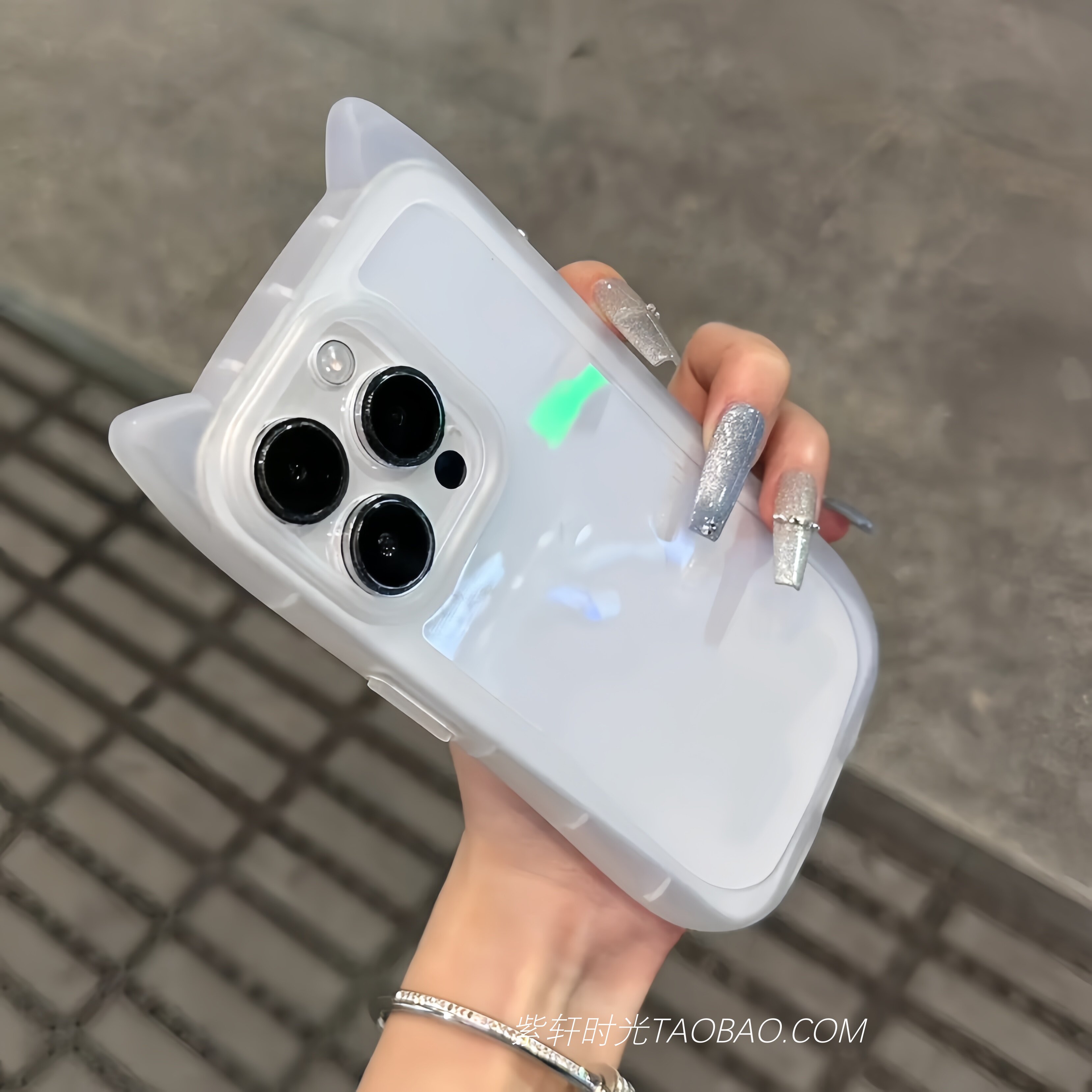 韩系ins风猫耳朵适用iPhone16pro苹果17promax手机壳15pro可爱女14plus新款13mini透明磨砂12硅胶11防摔网红