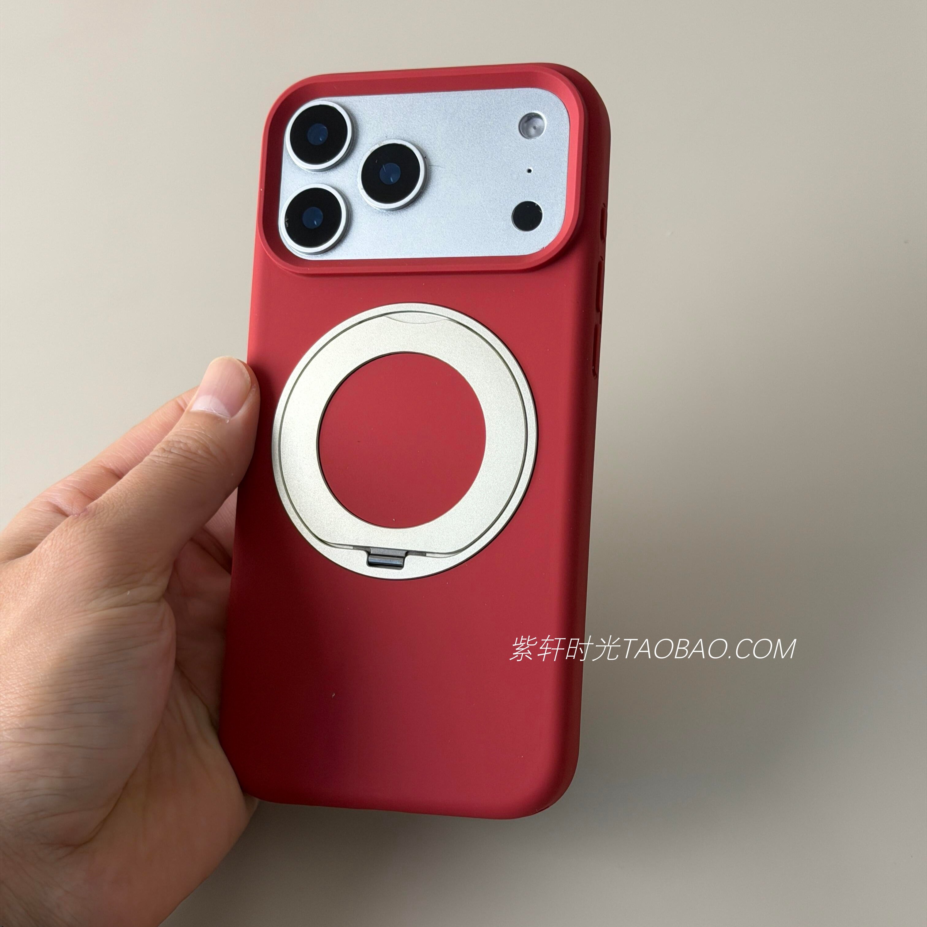 散热真液态硅胶360°旋转磁吸支点支架适用iPhone17pro苹果17promax手机壳磁吸充电16pro新年红15pro高档纯色