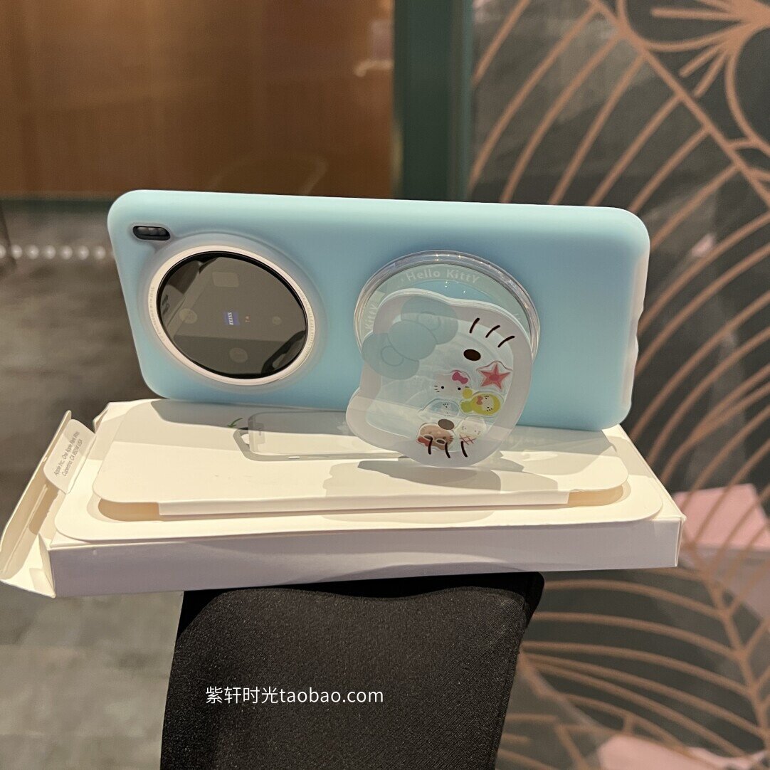 蓝色KT磁吸气囊支架适用荣耀magic6pro液态硅胶magic7/5pro手机壳x60pro少女x50gt摇摇乐华为mate40新款网红