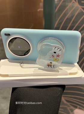 蓝色KT磁吸气囊支架适用oneplus一加ace5手机壳13液态硅胶1+ACE5pro少女oppoFindx8摇摇乐reno13pro小众网红