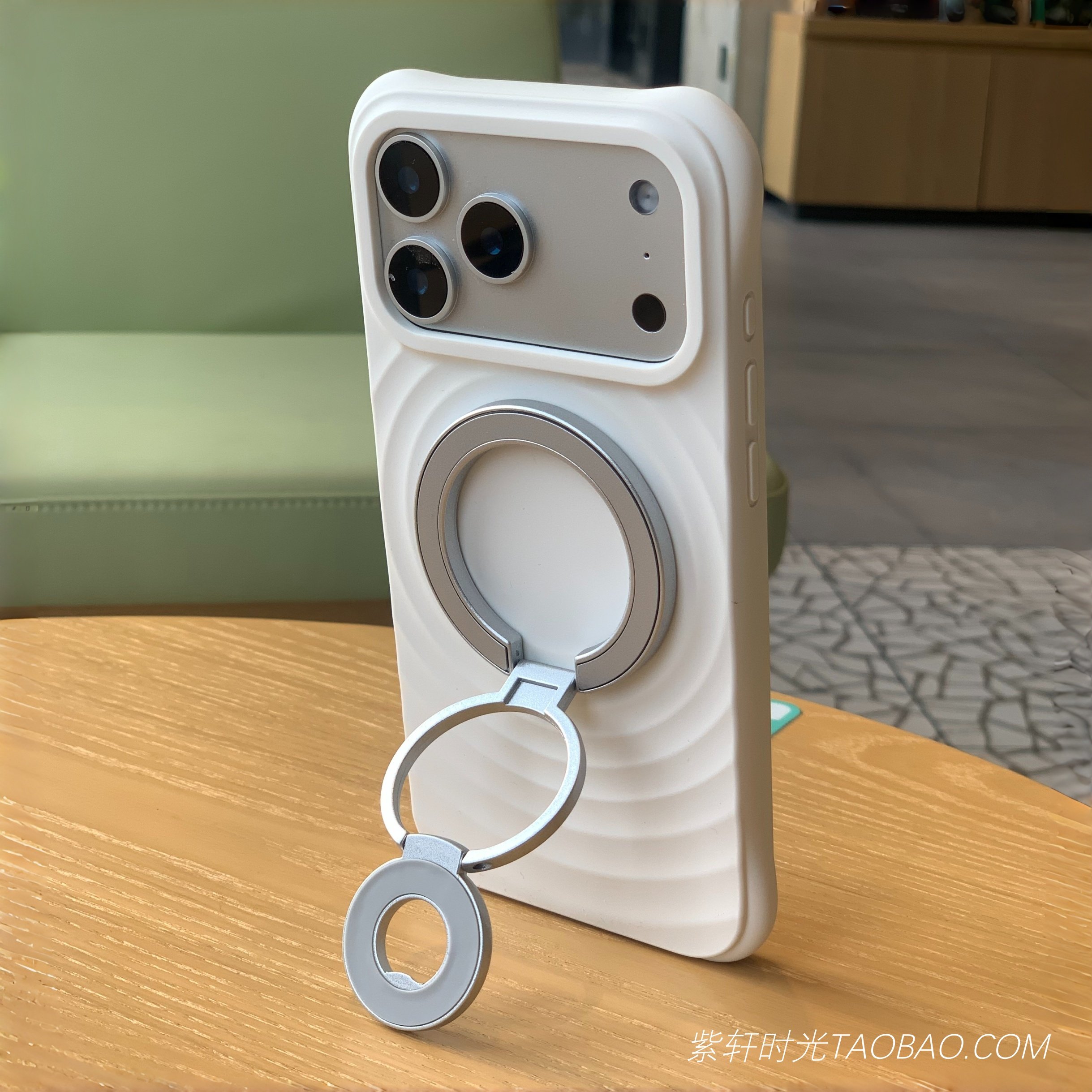 白色双面磁吸支架适用小米17pro手机壳无线Magsafe充电17promax波漾液态硅胶17折叠金属指环扣全包防摔高级感