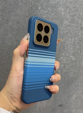 日落月升碳纤维凯夫拉纹理适用一加Ace5手机壳13高档ACE5pro蓝色浮雕手感12半包ace2pro无边框Oneplus13硬壳