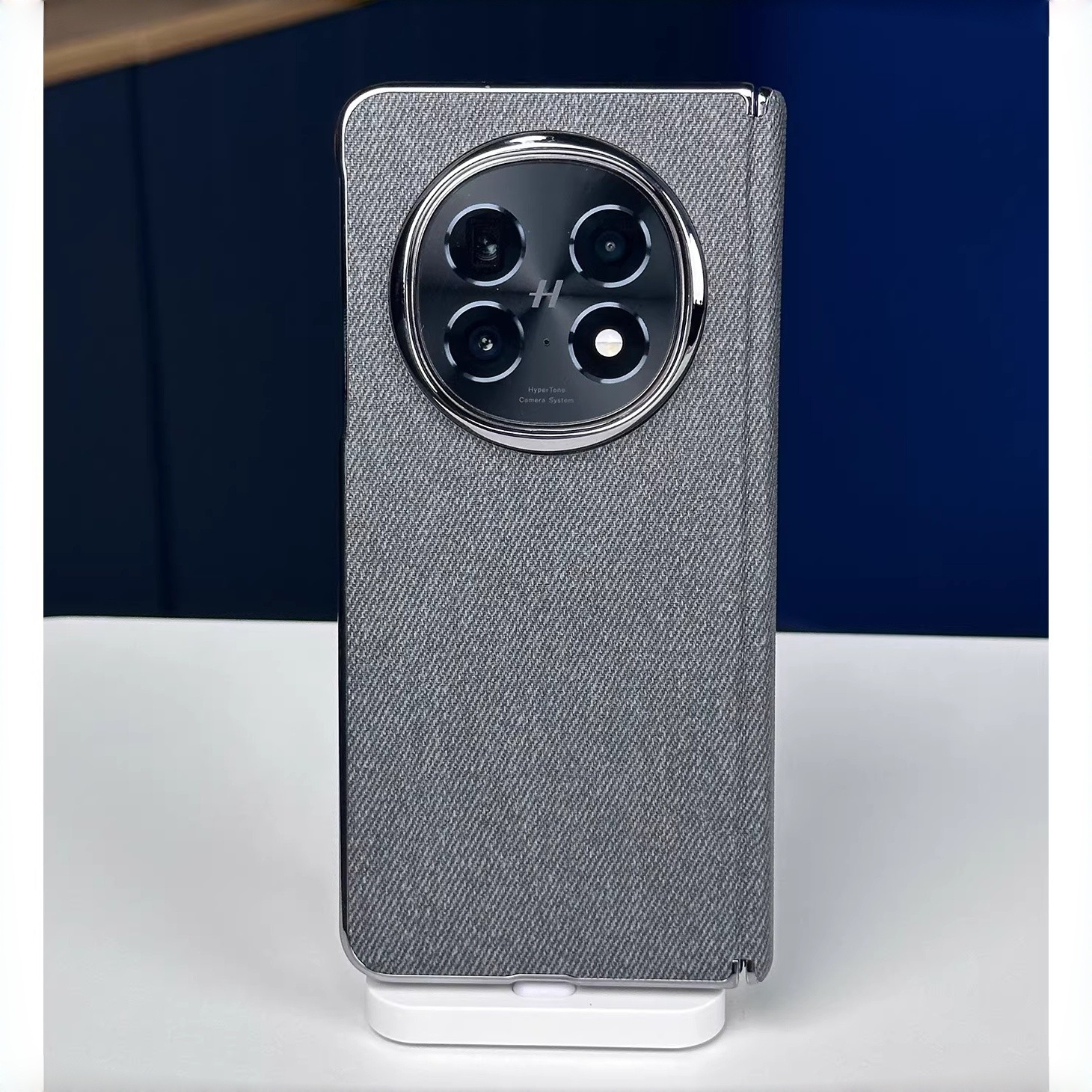 升级双中轴铰链保护适用oppoFind N5手机壳vivo XFold5亚毛麻布料3pro三星zfold7灰色zflip6磁吸充电硬壳防摔