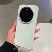 手机壳X8ultra雪山纹Findx9 高级感奶绿色丝绒磁吸充电适用OPPOFindx8 x8s x9pro小清新Reno14半包防滑薄荷绿