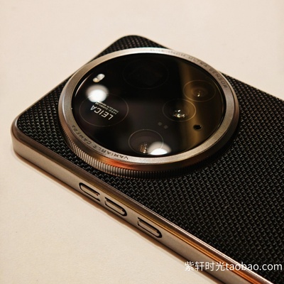 科纳米电镀素皮纹高级黑色适用小米15ultra手机壳12Sultra大孔14ultra摄影镜头全包防摔13Ultra保护套防指纹