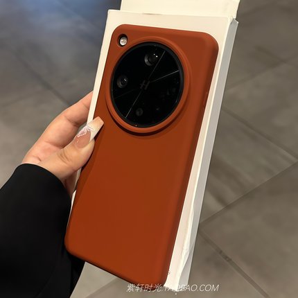 秋冬美拉德棕色适用OPPOFindx8手机壳X9液态硅胶X8Ultra软糯X7/X8s耐脏Reno14/12pro橡皮感1+13T耐用防摔Ace5