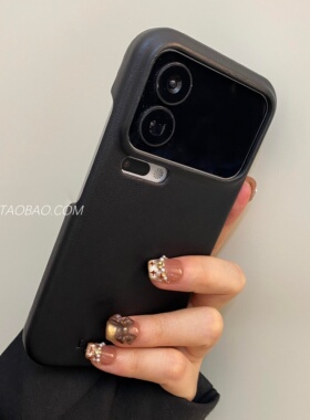 轻奢高档素皮纹适用小米17promax手机壳15pro半包大孔14ultra苹果iPhone17pro黑色16华为mate70/60硬壳pura80