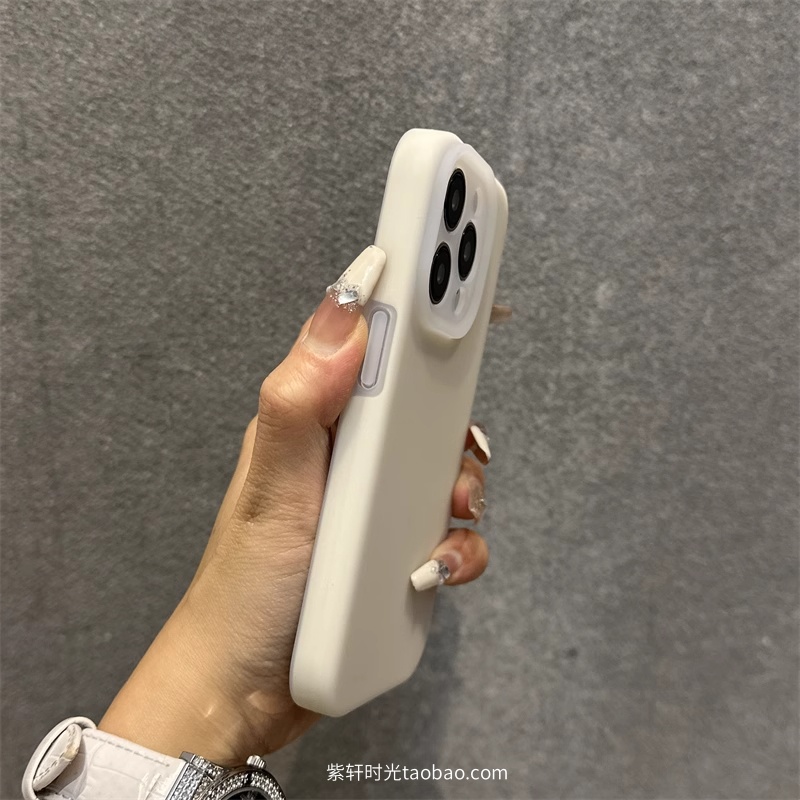 果冻奶白色耐脏液态硅胶适用OPPOFindx8s+手机壳Reno13精孔Findx8全包镜头防摔X8pro不发黄古董白软糯雾面感