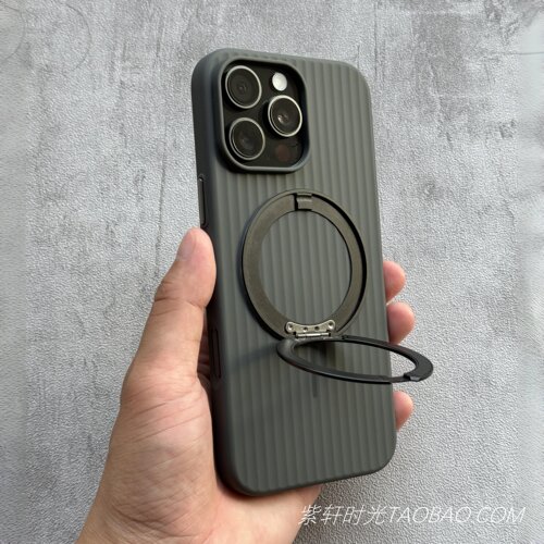 折叠隐形旋转支架适用OPPOFindx8Ultra磁吸手机壳X8s+石墨黑色X8pro瓦楞vivoX200Ultra行李箱纹磨砂纯色防摔