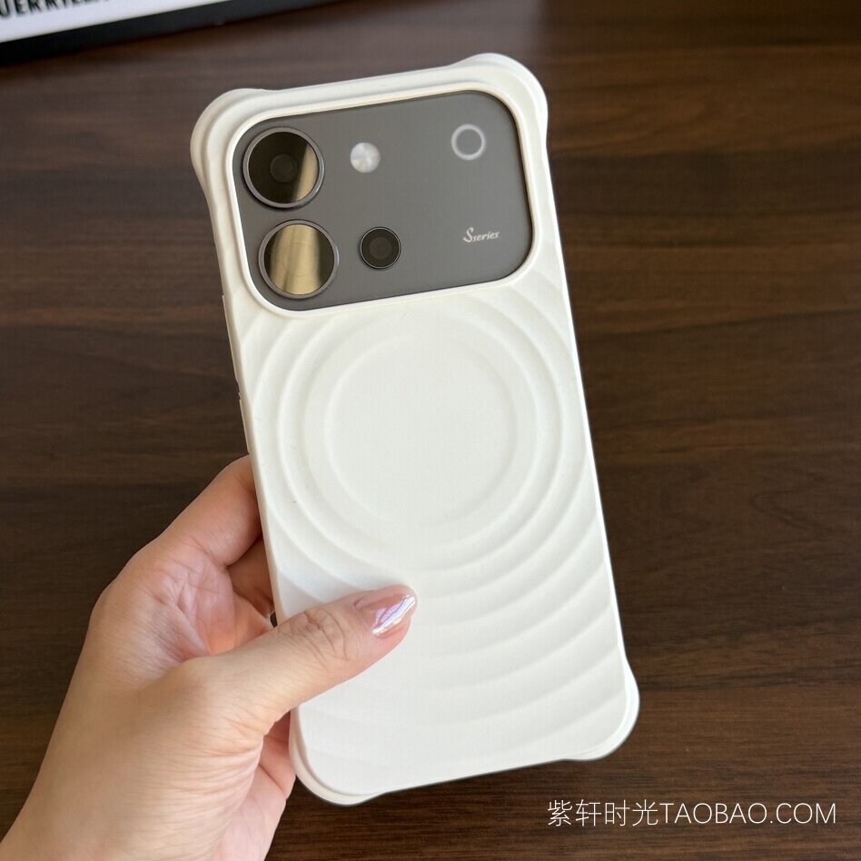 ins新品C家同款波漾磁吸Magsafe无线充适用vivoS60手机壳小米17promax液态硅胶17pro苹果15/14纯白色全包防摔