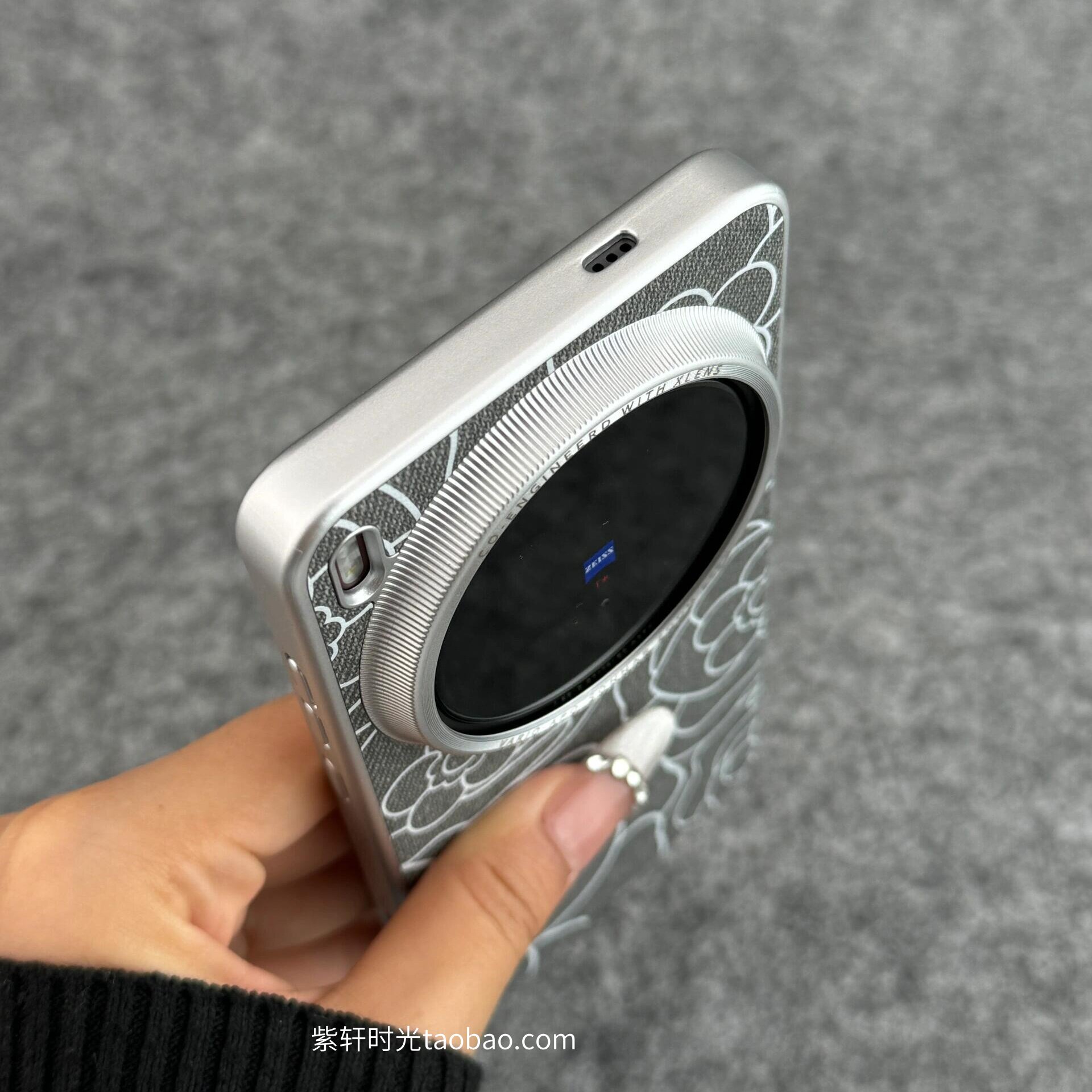 亚毛麻布纹钛灰色山茶花适用小米15/14Ultra磁吸手机壳15冷淡风15pro红米K80高档15Ultra超薄硬壳网红小香风