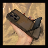 自带隐形折叠支架适用pura70华为P60 mate40pro手机壳p50黑白色p30简约nova11 9防摔7高级冷淡风12透明