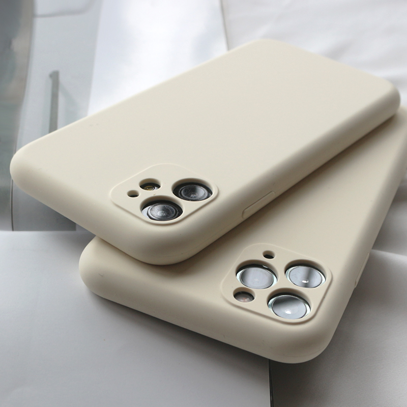 16复古14奶白13/15手机壳适用苹果12Mini薄全包iPhone11proMax耐脏XR/s防摔液态直边硅胶