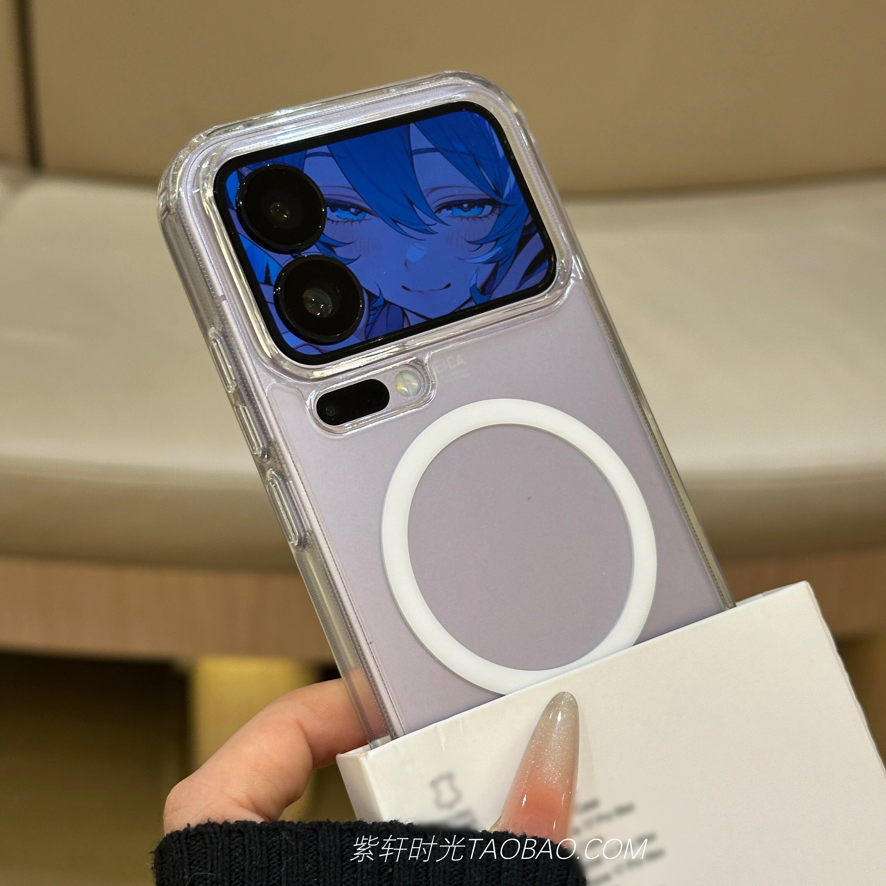 轻奢高档冰砂透明磁吸充电亚克力适用小米17promax手机壳iPhone苹果17pro不会发黄16/15简约14气囊防摔高级感