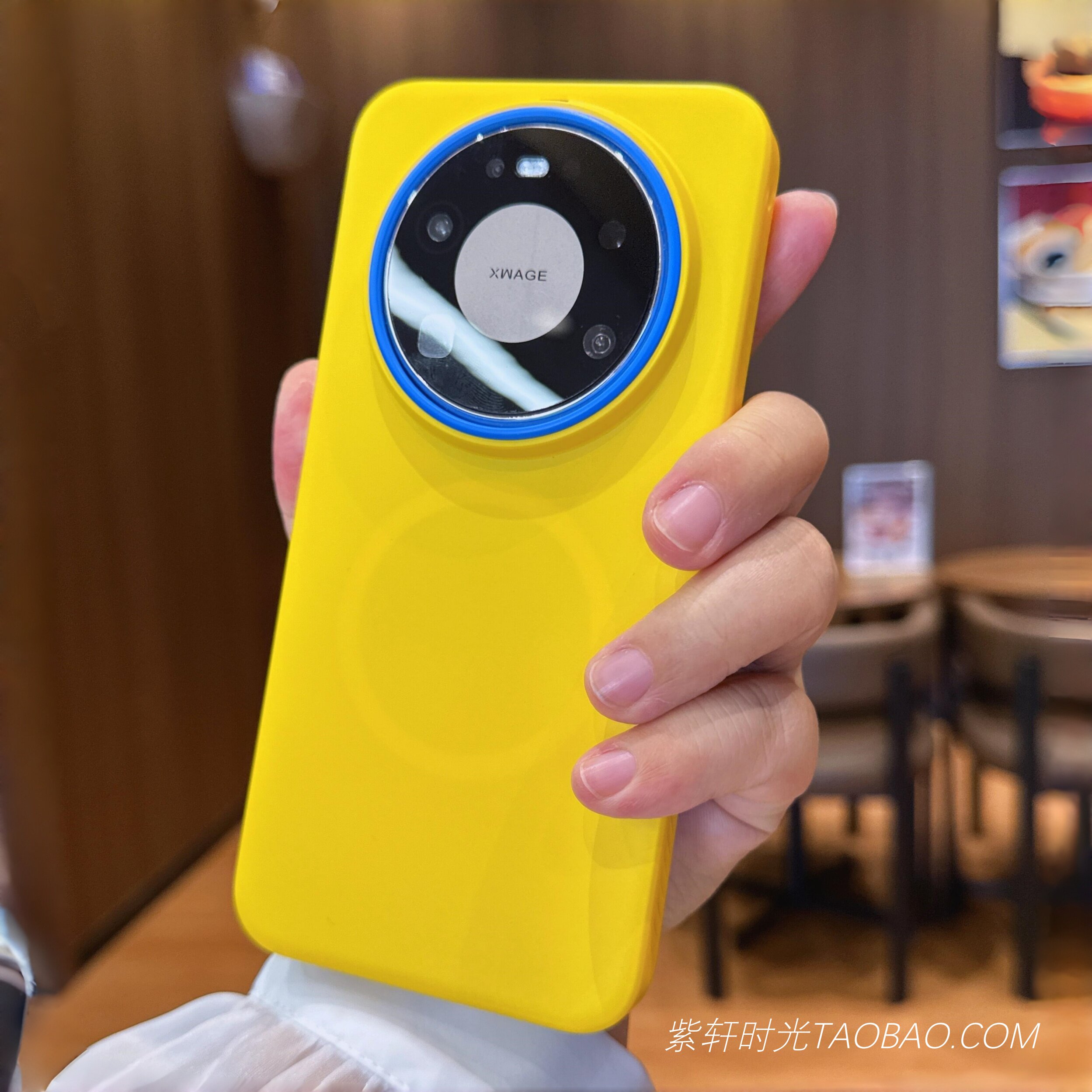 新品日落黄撞色镜头磁吸适用华为mate80promax手机壳mate70pro克莱因蓝mate60pro磨砂pura80防指纹小众高级感