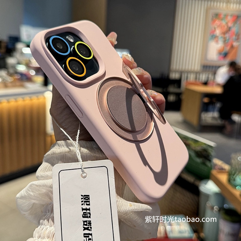 指环支点支架磁吸充电适用小米14手机壳14pro灰粉色13液态硅胶15简约ins纯色大孔保护套防摔软壳时尚高级感女
