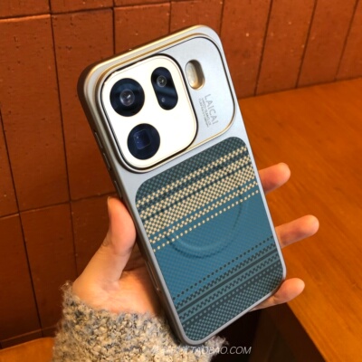 凯夫拉碳纤维纹磁吸充电适用oppoFindx9手机壳Findx9pro一加15复古深蓝色1+15小米17高档简约防指纹小众新款