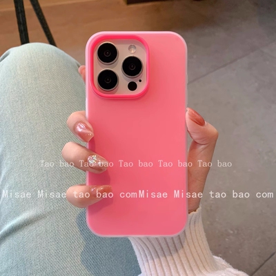 小众果冻感磨砂二合一手机壳适用