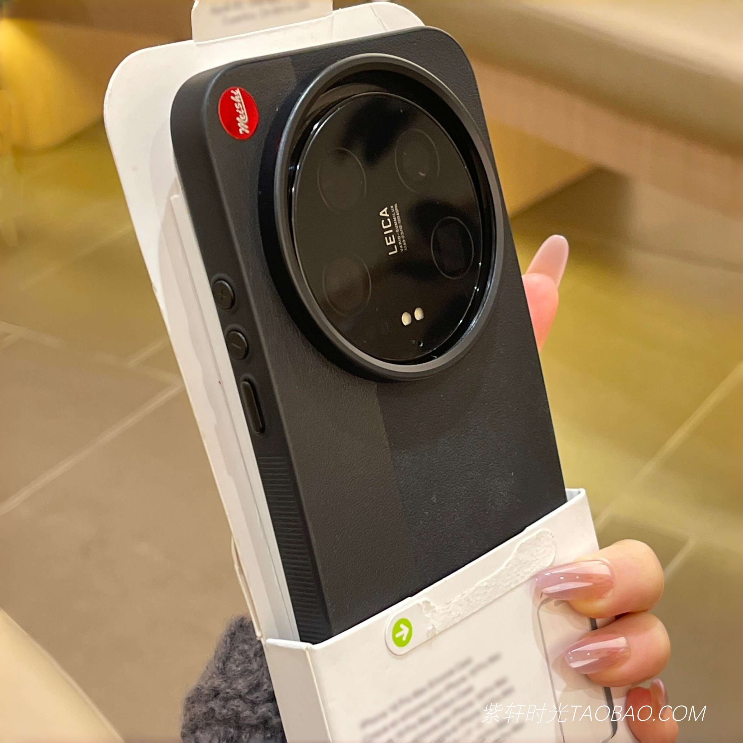 INS原机黑色素皮纹适用小米17Ultra手机壳xiaomi17至尊版肤感磨砂荔枝纹镜头加高大孔防摔全包硬壳软边防指纹