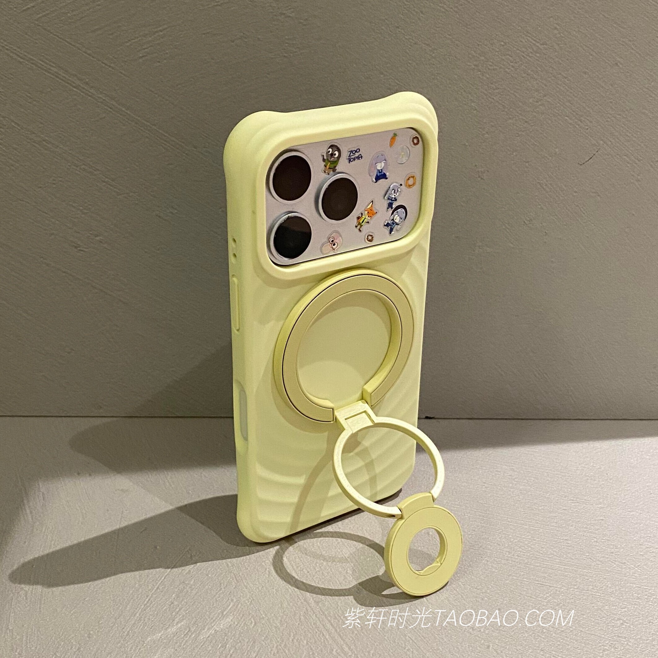 奶油浅黄色双面磁吸三折叠支架适用小米17promax手机壳15小众17pro高级感14液态硅胶耐脏13亲肤感Magsafe防摔