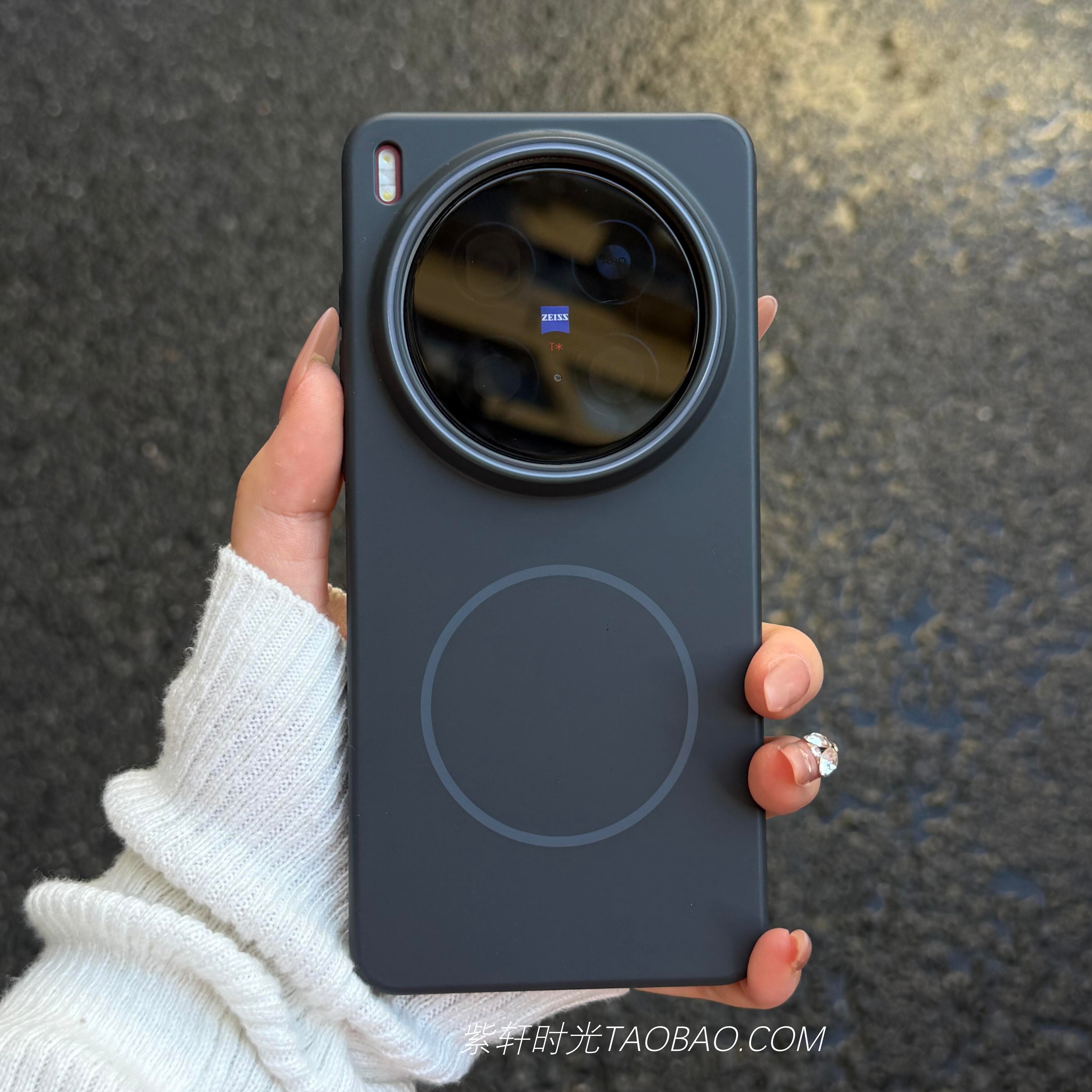 纯色肤感PC硬壳适用vivoX300pro磁吸手机壳X200Ultra超薄防摔S30promini黑色iQOO15大孔OPPOFindx9/x8s高级感