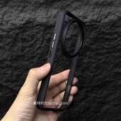 金属镜圈大孔磨砂黑色适用OPPOFindx8Ultra手机壳X8磁吸充电x9pro高清透明X200亚克力x300全包防摔男女硬壳