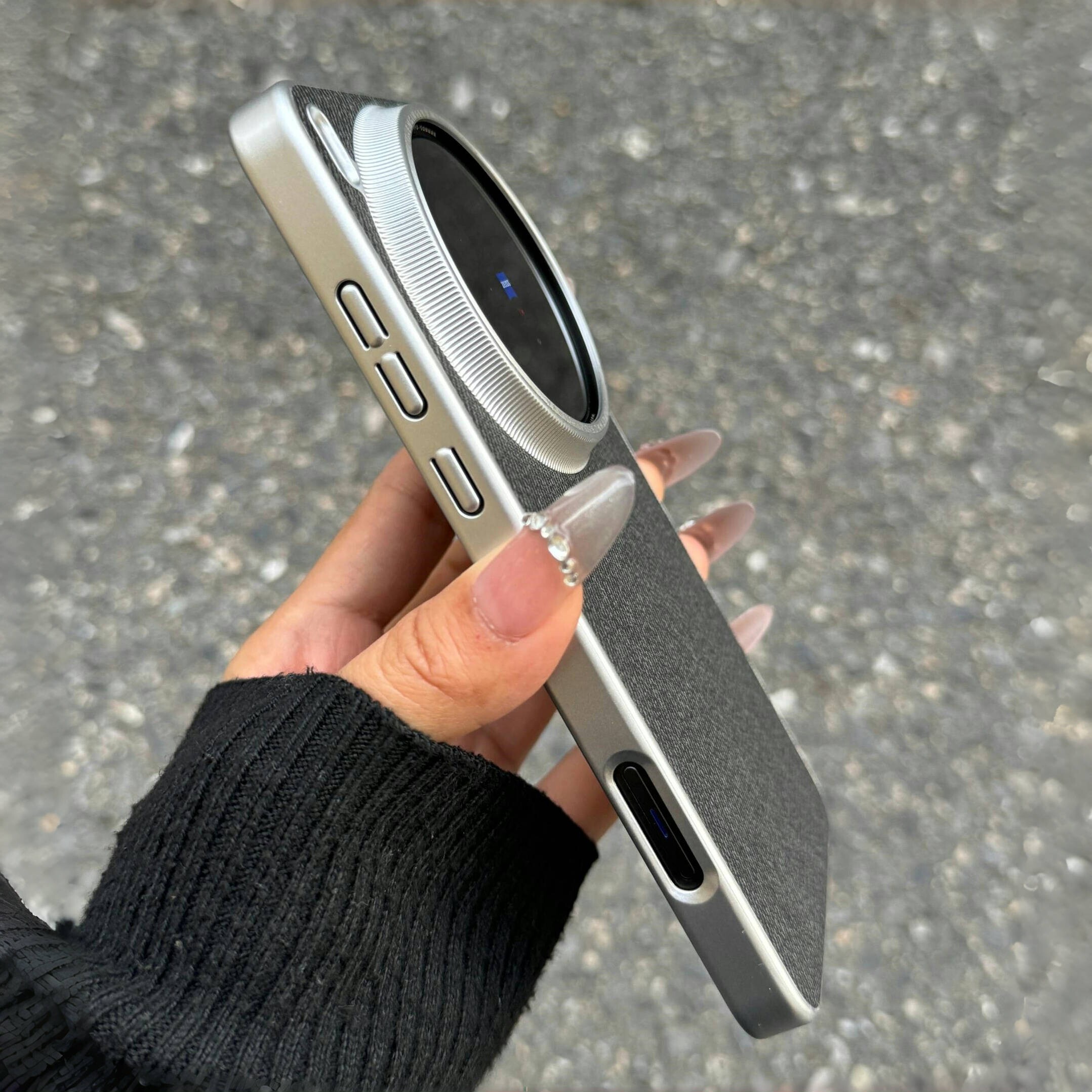帆布黑色高级感适用小米15Ultra手机壳15Spro磁吸充电14ultra防滑红米k80亚毛麻布料纹电镀硬壳不沾指纹手汗