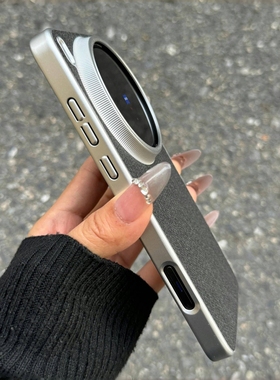 帆布黑色高级iQOO13适用vivoX200Pro手机壳mini磁吸充电X200ultra防滑x100spro亚毛麻布纹x200s不沾指纹手汗