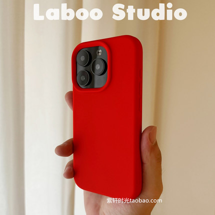 经典ins喜庆新年红色适用小米14手机壳14pro红米K70至尊版note13真液态硅胶12软糯K60中国红K50耐脏K40防指纹