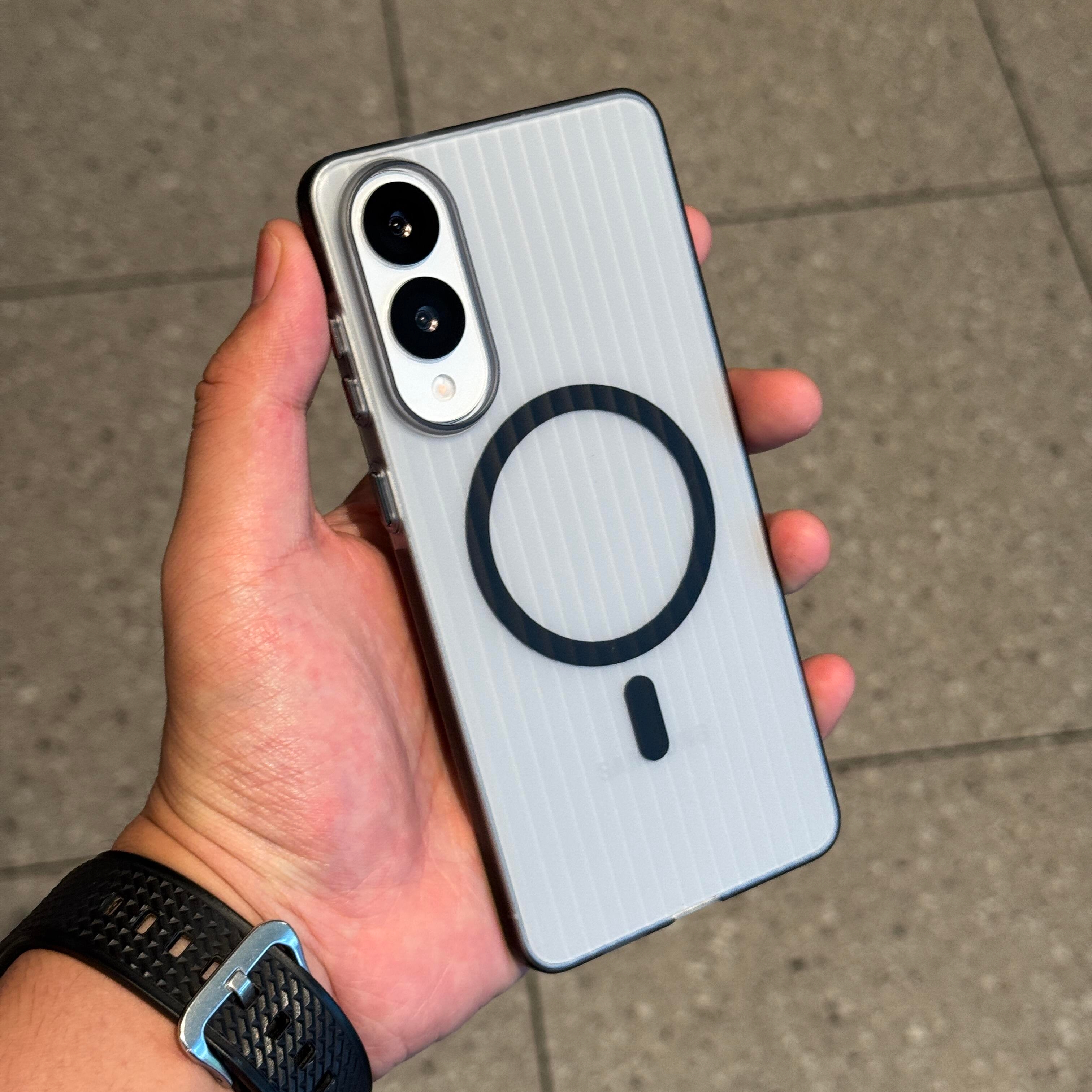 墨水黑灰色瓦楞磨砂防指纹适用三星S25磁吸手机壳S24Ultra高级感S24超薄S25ultra全包硬壳S23ultra防滑简约男