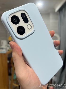 不会发黄K13Turbo适用oppoFindx9手机壳Findx9pro液态硅胶X7/X8Ultra简约Reno14奶蓝色13T一加15高级Ace5新款