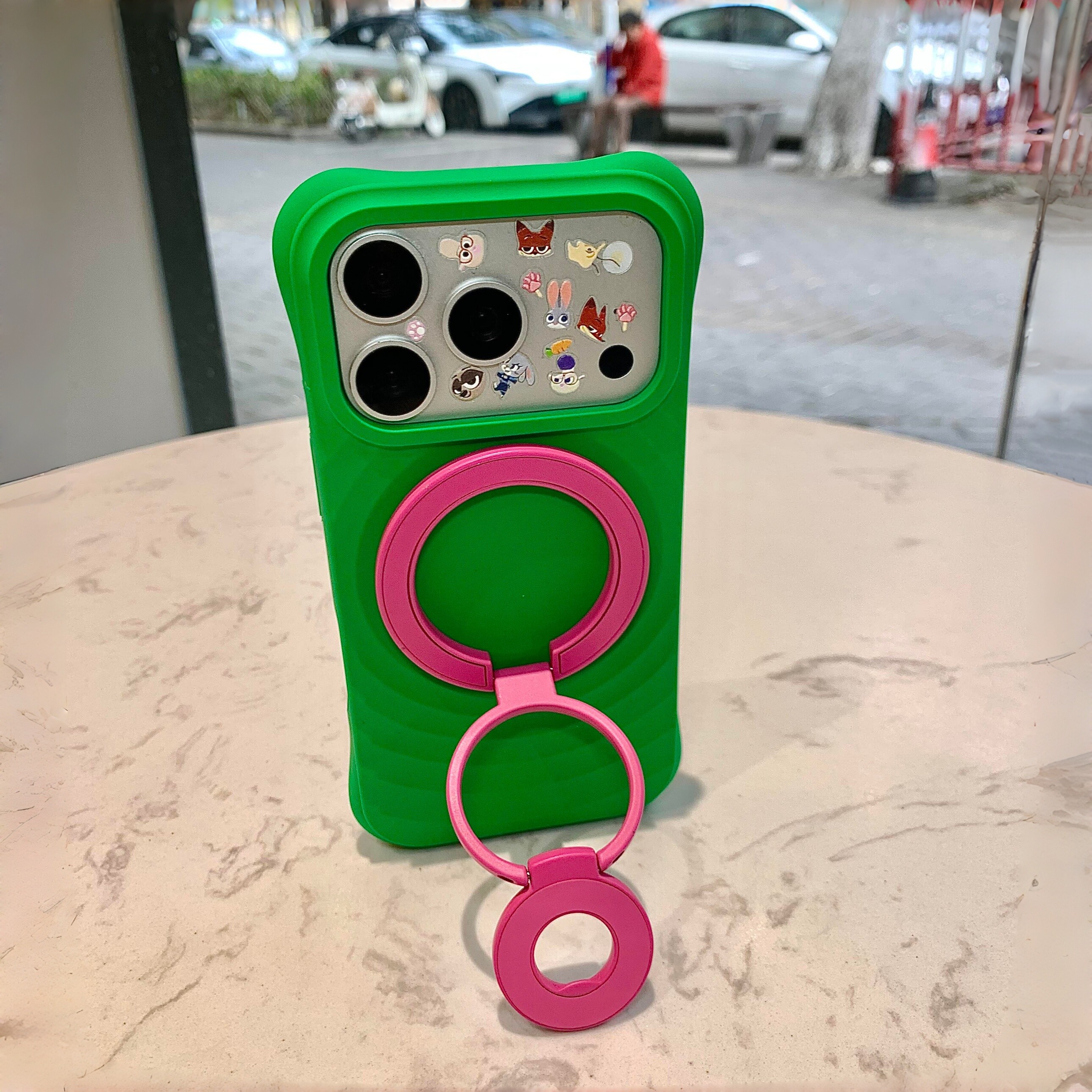 双面磁吸三折叠支架适用iPhone17苹果17promax手机壳16Promax磁吸充电15波漾14液态硅胶13小众墨绿ins风BV绿