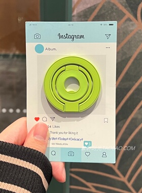 双面强磁吸三折叠金属指环手机支架可360度旋转立体横放追剧神器高档简约防摔适用vivo小米oppo华为一加荣耀