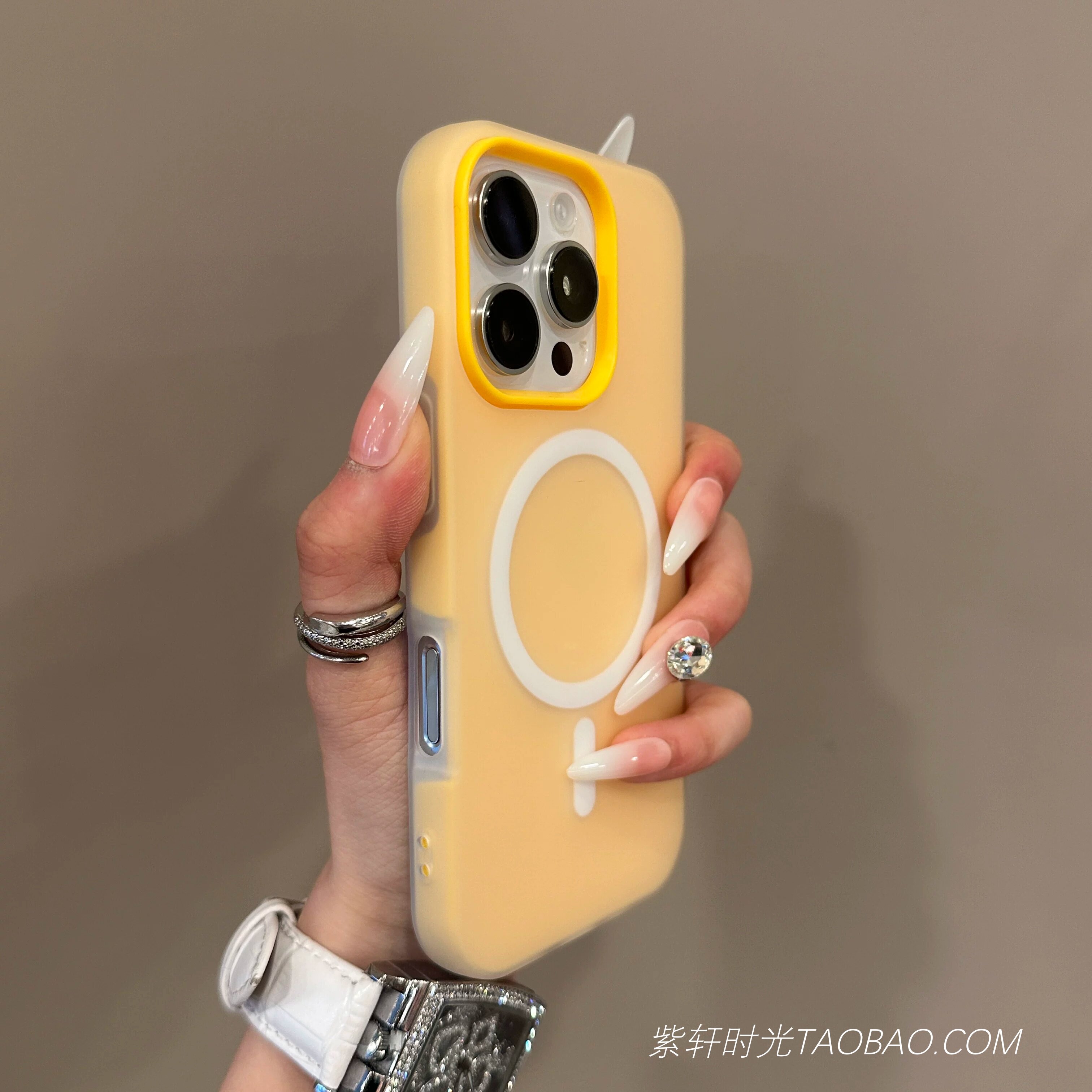 不沾指纹橙色二合一磁吸充电适用OPPO Reno15手机壳Findx9pro双层撞色Findx8s+全包X8ultra防摔X7/X6半透肤感