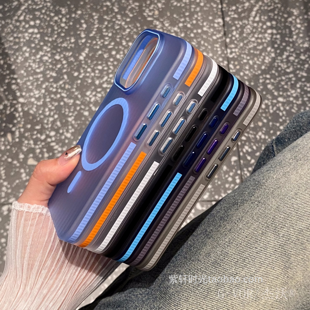 2.0升级瓦楞二代防滑撞色边框适用三星S24手机壳S24+新款S23磨砂S22ultra半透明S23plus行李箱纹亚克力硬壳男