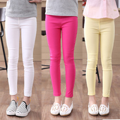 宝宝小脚牛仔裤 女童打底裤 高弹休闲裤 子外穿女孩铅笔裤 春秋儿童裤