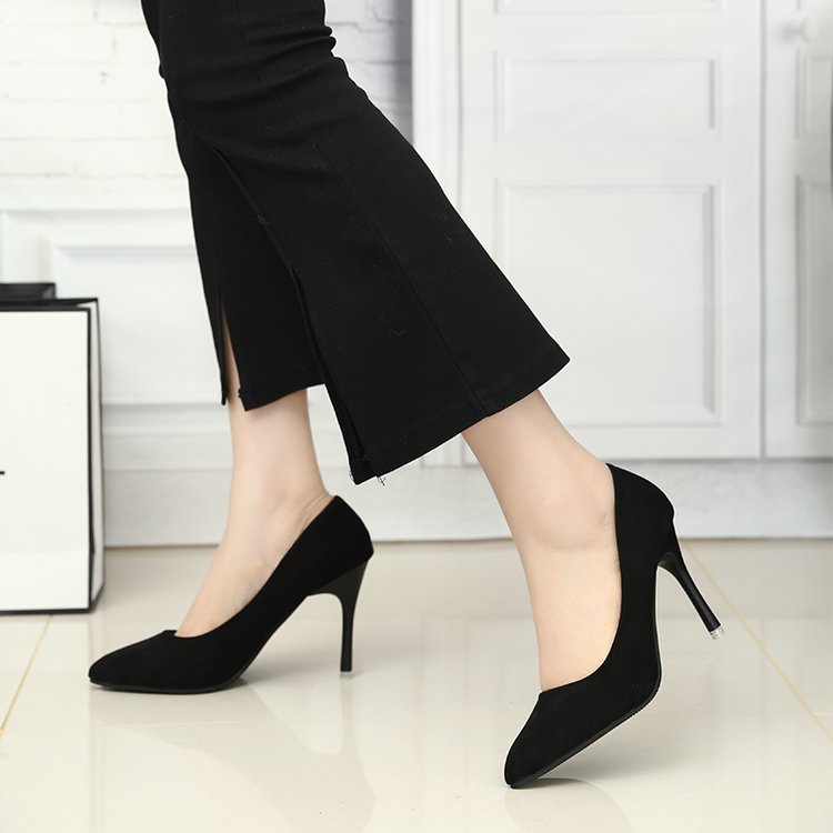 Black high-heeled shoes 2018 new pattern Scrub centimeter 3-5cm Shallow mouth Stiletto work formal wear Etiquette Single shoesin the Women's Shoes, Low shoes  category - from Buy2taobao.com to provide professional Taobao agent buy service