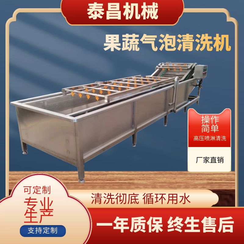 全自动蔬菜气泡清洗机辣椒白菜气泡清洗机水果清洗设备海鲜清洗机