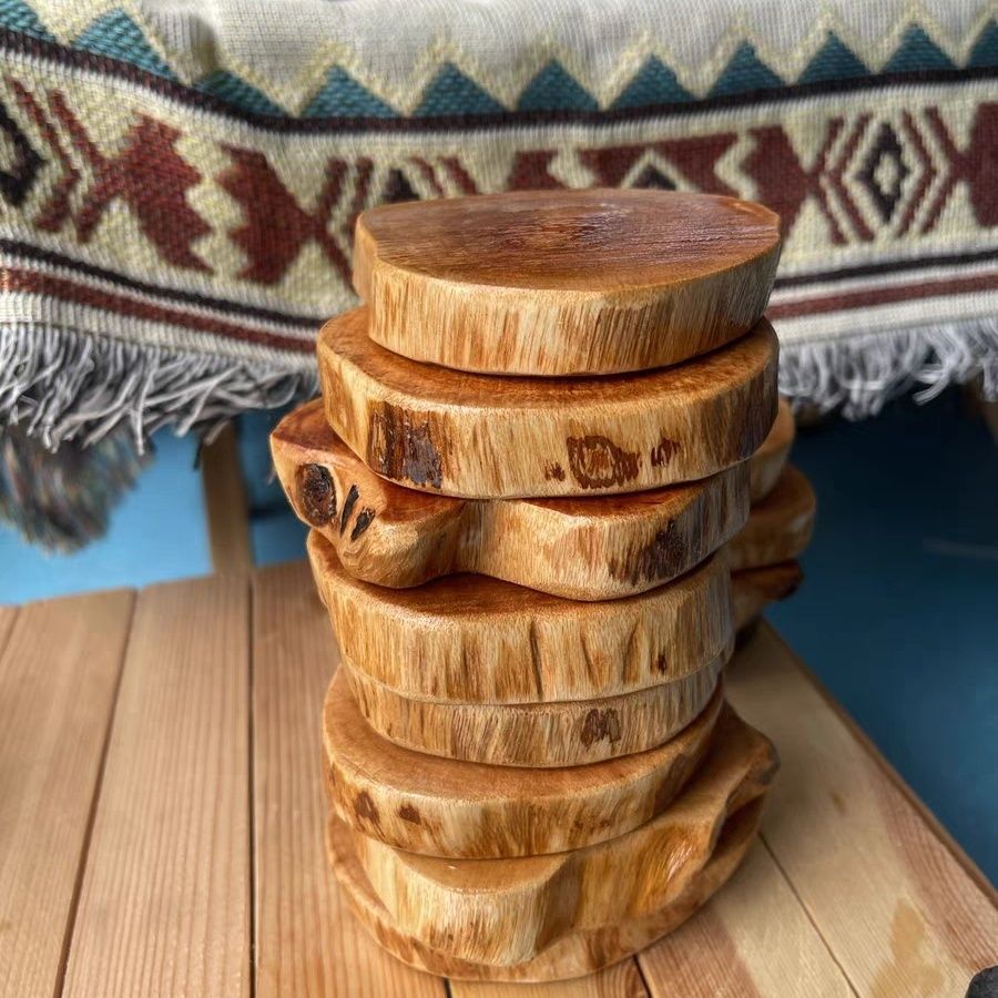 花梨木红木切片实木茶杯垫壶垫隔热垫炉垫防烫原木原色大小号底座