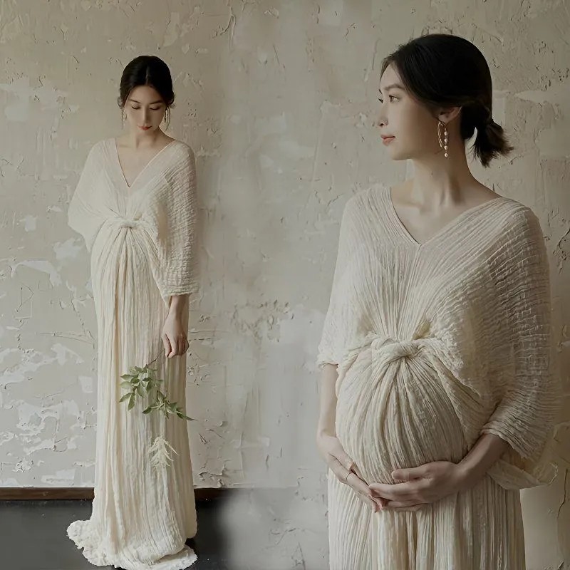 礼服孕妇孕妈咪连衣裙白色孕妇