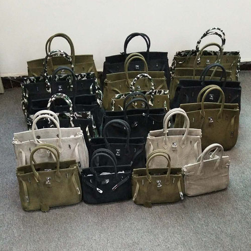 女包铂金包新款休闲百搭涂鸦