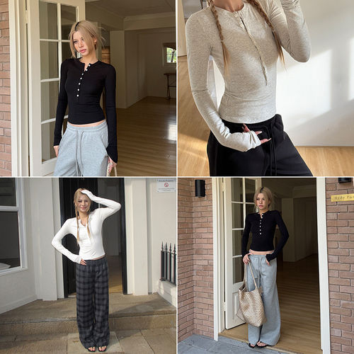 Audwyn亨利领长袖t恤女20